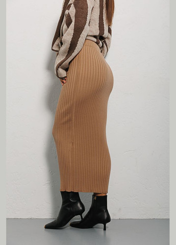 В`язана довга спідниця рожева в широкий рубчик Arjen (294906731)