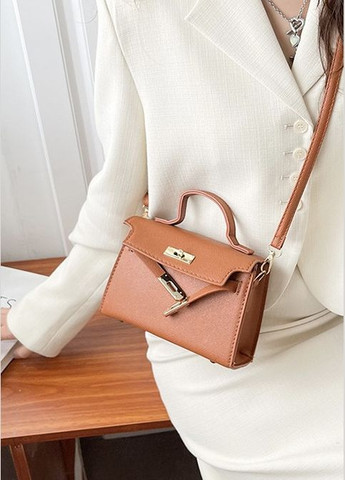 Женская сумка кросс-боди на ремешке через плечо коричневая No Brand (296008110)