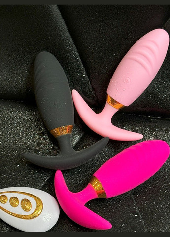 Вибро пробка с пультом анальная пробка с вибрацией черная втулка для анала затычка для анального секса No Brand (341309883)