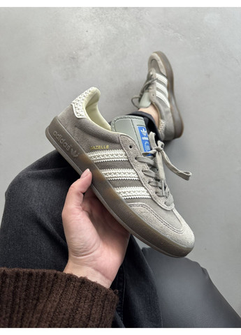 Серые демисезонные кроссовки мужские adidas gazelle grey / white адидас газель No Brand