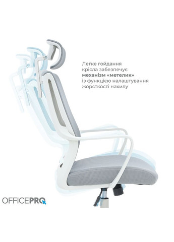 Крісло Harmony White/Light Gray (OC310-W-LG-LG) OfficePro (340405279)