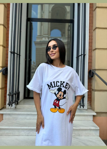 Белое повседневный женское платье-футболка платье-футболка Гермес мультикам