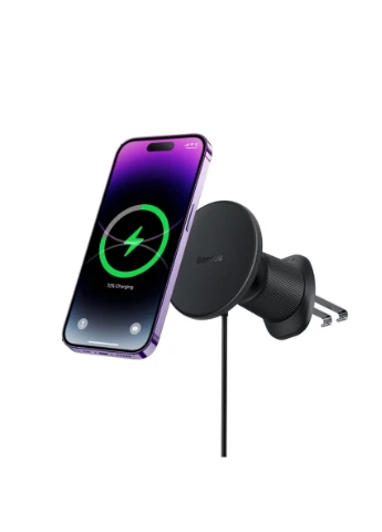 Автодержатель для телефона с БЗП Magnetic Wireless Charging Car 15W Baseus CW01 (362214284)