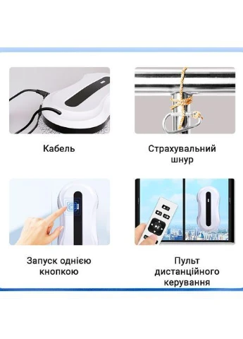 Робот для мойки окон без бака для воды IQ cleaner HCR-01 Белый Inspire (387615659)