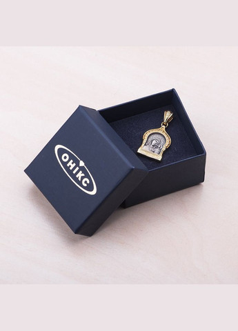 Срібна підвіска Казанської Божої Матері з позолотою 131664 Oniks (264023067)