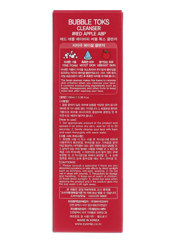 Кислородная пенка для умывания Bubble Toks Cleanser Red Apple 100 мл Eyenlip (328448388)