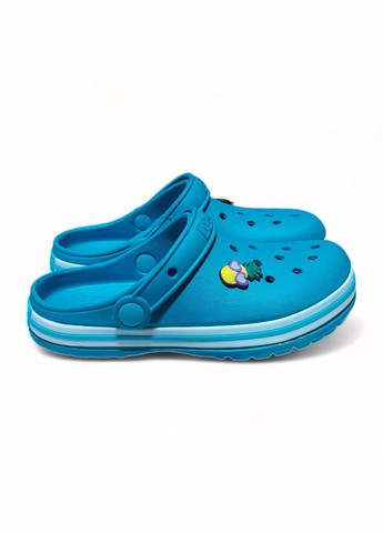 Бирюзовые кроксы подростковые style размер (23,5см.) синие Dago