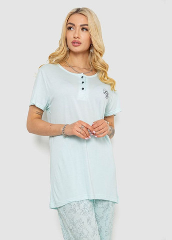 М'ятна піжама жіноча з принтом Stil Moda 243R6623