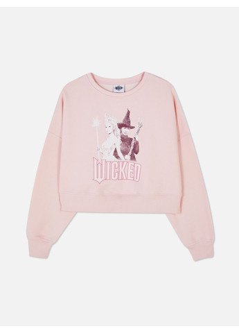 Світло-рожевий світшот фліс,світло-рожевий з принтом, Primark (368151198)