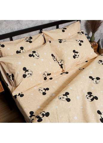 Комплект постільної білизни Бязь Gold Люкс «» Полуторний 143х210 наволочки 2х40х60 (MS-820006490) Moon&Star Mickey Mouse (356115719)
