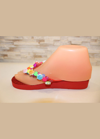 червоного кольору No Brand В'єтнамки жіночі (335821760)