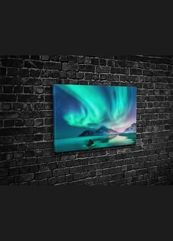 Картина в гостиную спальню для интерьера Северное сияние 122x81 см (504) KilArt (380032035)