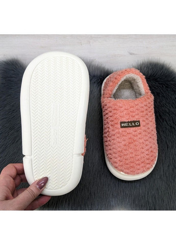 Оранжевые тапочки чуни женские теплые закрытые Lion