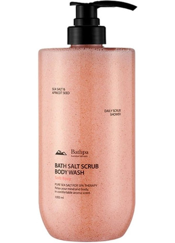 Гель для душа отшелушивающий с солью "Нежная роза" Bath Salt Scrub 1000ml Bathpa (368664751)