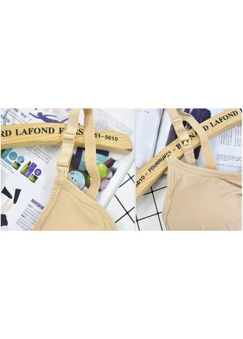 Бежевий бюстгальтер-топ для годування безшовний - s (36) Mommy Bag