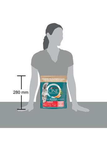 Сухой корм Sterilcat для взрослых стерилизованных кошек, комплекс Bifensis, с лососем и пшеницей, 800 г PURINA ONE (330007580)