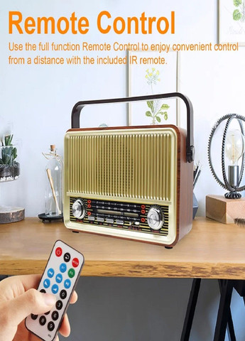 Радиоприемник портативный Kemai MD-510 радио на аккумуляторе Коричневый VTech (319205410)