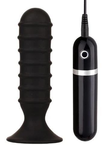 Анальна пробка з вібрацією MENZSTUFF RIBBED TORPEDODreamtoys 1809 Dreamtoys (391389679)