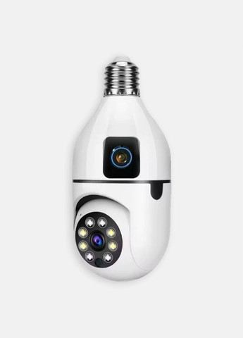 Двойная камера в патрон E27 Sq02 WiFi с датчиком движения и ночной съемкой No Brand (341304552)