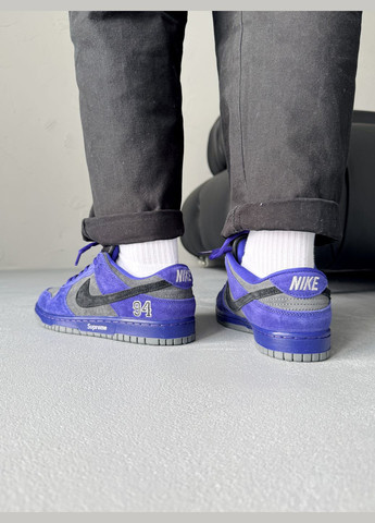 Фіолетові Осінні кросівки чоловічі і жіночі nike sb dunk low x supreme purple | найк сб данк фіолетові No Brand