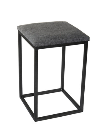 Табурет Loft Куб з м'яким сидінням чорний/сірий Наша Ковка (278769796)