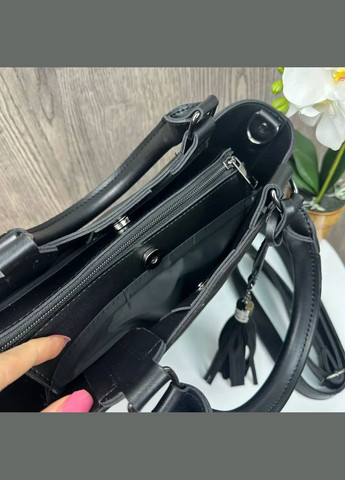Сумка жіноча замшева чорна No Brand (322583033)