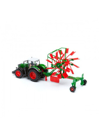 Модель - Трактор Fendt 1050 Vario с роторными валковыми граблями. Bburago (333709130)