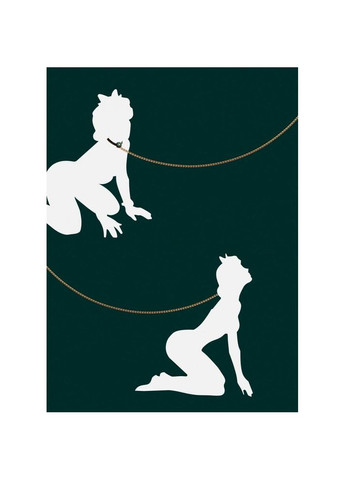 Набор зажимы для сосков с вибрацией и ошейник с поводком Qingnan No.2, зеленый No Brand (303909591)