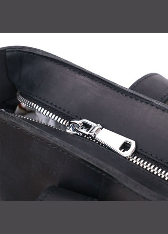 Жіноча шкіряна сумка Shvigel з потайною кишенею чорна (sku_16347) No Brand (329853236)