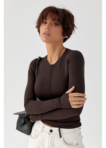 Однотонный лонг из эластичной ткани Lurex (363555355)