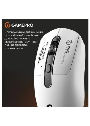 Мишка (GM079W) GAMEPRO Genesis Winner Wireless/Bluetooth/USB White (366701265)