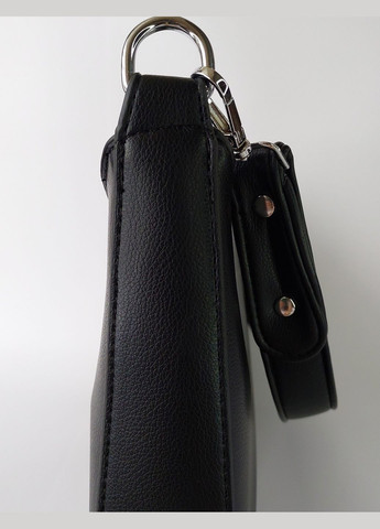 Сумка жіноча багет з коротким та довгим ремінцем чорна Karlos Marconi (335821298)