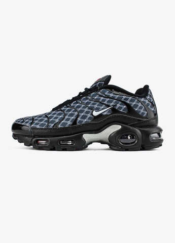 Чорні всесезон кросівки чоловічі nike air max tn plus black blue | найк аір макс тн плюс чорні сині No Brand
