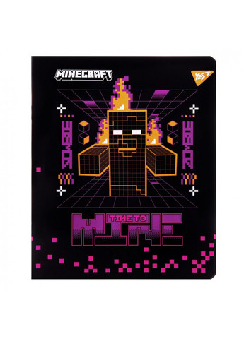 Тетрадь для школьника Minecraft. Black А5 12 листов клетка, серия премиум Yes (356678768)