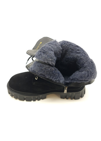 Осенние женские ботинки зимние черные замшевые ii-11-6 23 см(р) It is