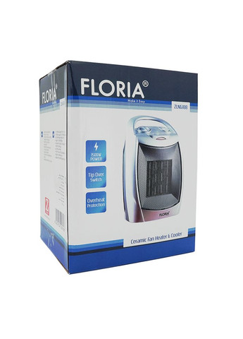 Тепловентилятор ZLN6188, 3 режими Cold air/750Вт/1500Вт, Box Floria (315407249)