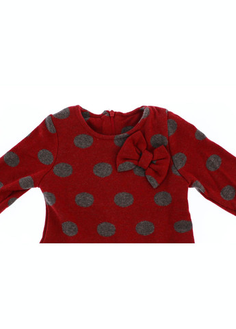 Червона сукня з довгим рукавом трикотажна у горошок червона 92 см (34708) BABYKROHA (323469478)