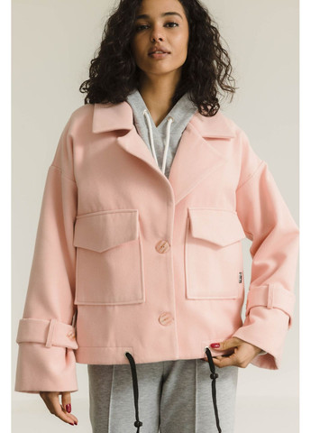 Рожеве демісезонне Укорочене пальто 2141.5629 Seventeen