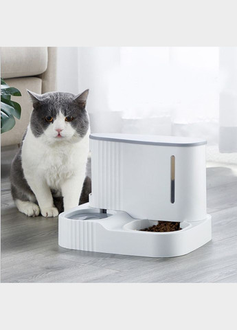 Автоматична годівниця для котів та собак з поїлкою, Білий Ameifu (299915468)