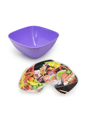 Миска-салатница с крышкой "Ассорти" цвет разноцветный ЦБ-00277612 No Brand (331111520)