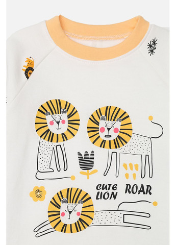 Оранжевая зимняя пижама со штанами для мальчика цвет оранжевый cb-00282015 Yuki