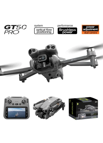 Квадрокоптер GT50 FPV с 8K-камерой РК пульт с экраном, бесколлекторные моторы, обход препятствий (до 20 мин полета) No Brand (396517713)
