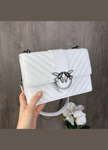 Модна стьобана жіноча сумочка клатч з ланцюжком із екошкіри чорна (sku_1198ББ) No Brand (330576231)