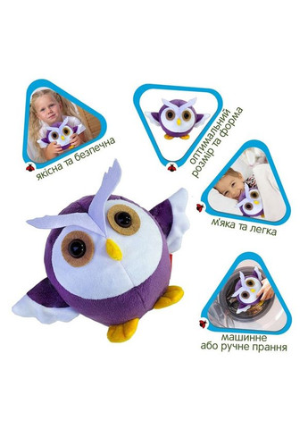 М'яконабивна іграшка "Круглик Сова" МС 080501-12 біло-фіолетовий 18 см Macik (322337341)