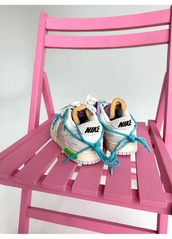 Белые демисезонные кроссовки мужские nike sb dunk low x off white lot 36:50 найк сб данк No Brand