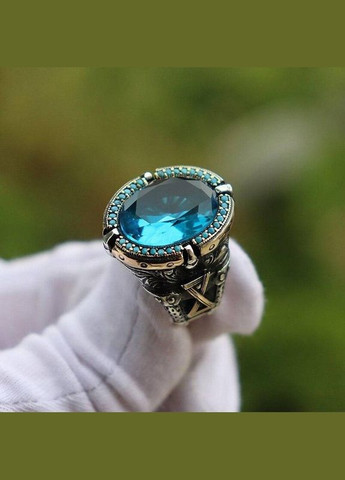 Турецький стиль вінтажна чоловіча каблучка байкерський перстень розмір 22 Fashion Jewelry (285110579)