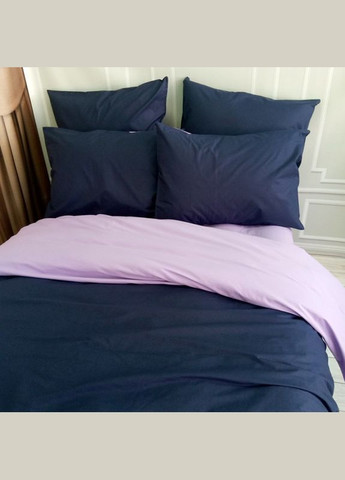 Постільна білизна ДУЕТ Темносинє/Лавандовий настрій Ранфорс Полуторна MERISET (278256164)