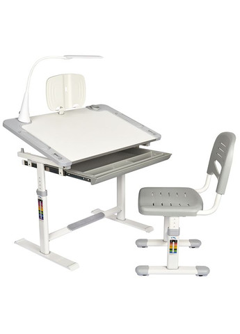 Комплект дитячих меблів парта + стілець трансформери FunDesk Littonia Grey (354178706)