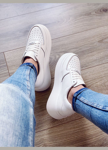 Жіночі шкіряні кросівки Ditas білі демісезони (316631022)