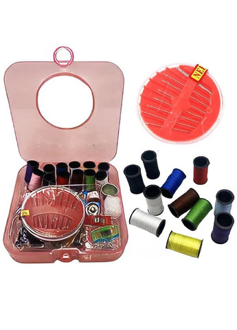 Швейний портативний набір для шиття рукоділля в сумці футлярі 85 предметів 12.3x15.9x3.7 см (476796-Prob) Рожевий Unbranded (290983275)